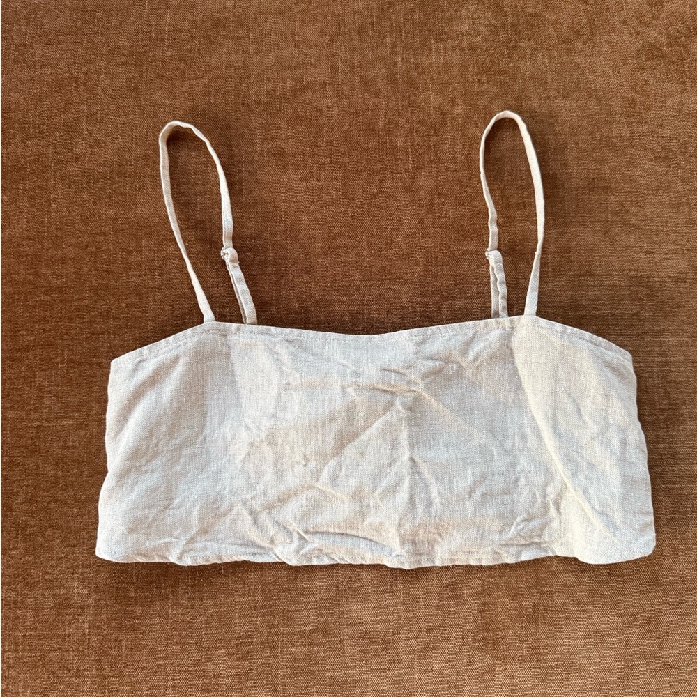 Reformation Linen Crop Top